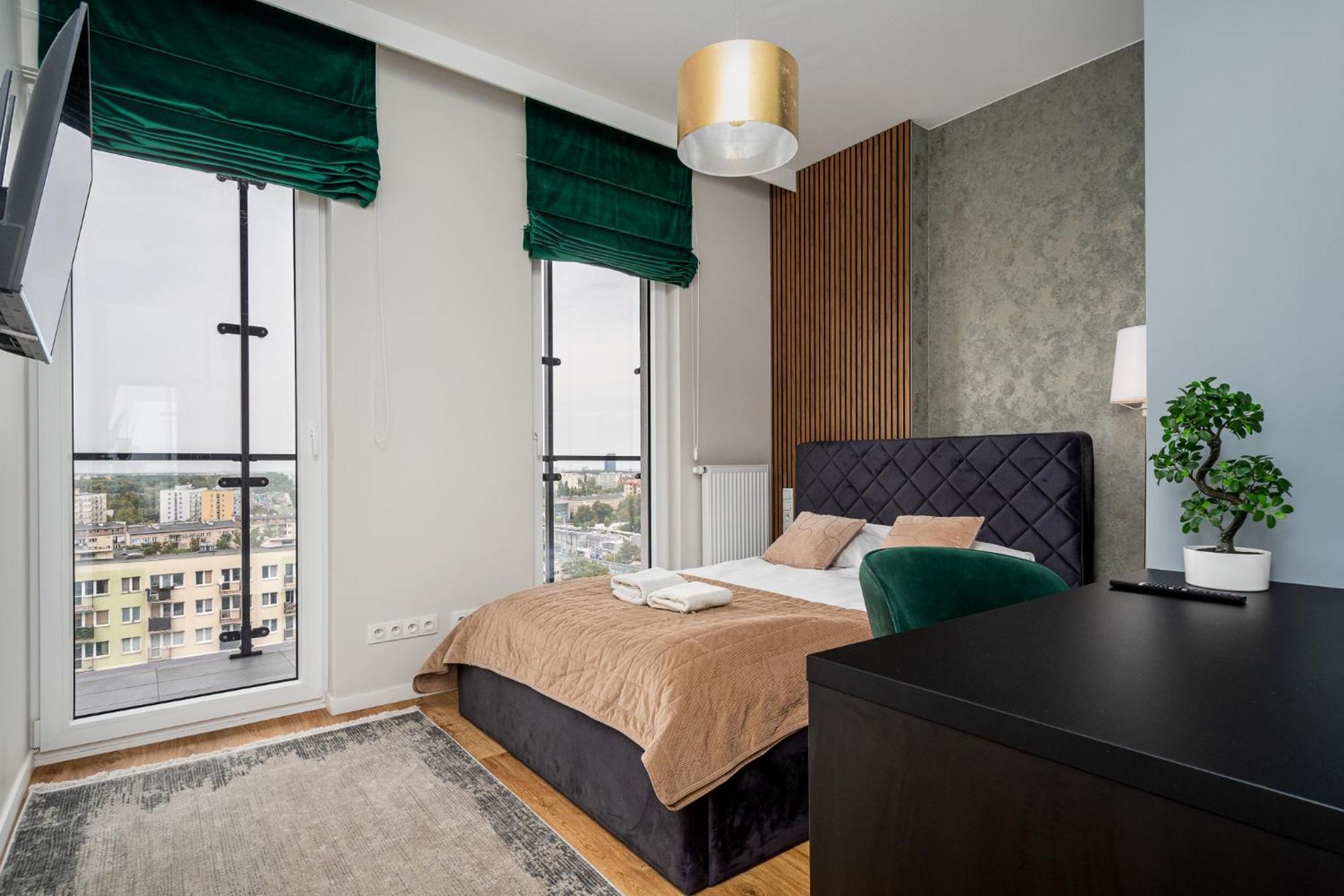 Wola Tower Deluxe Separate Bedroom With Free Garage - By Perfect Apart Warsawa Bagian luar foto